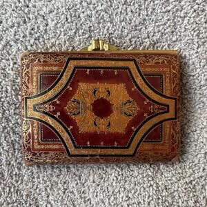 Vintage Victorian Style Leather Coin Purse Wallet